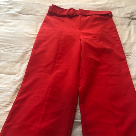 Red culotte trouser - Picture 4 of 4